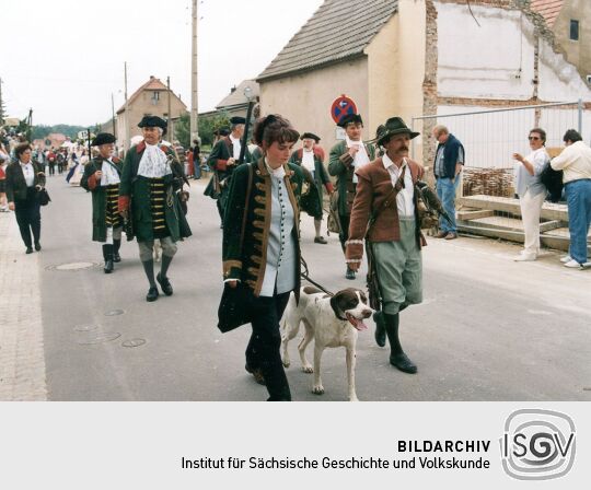 Falkner zum Festumzug in Moritzburg