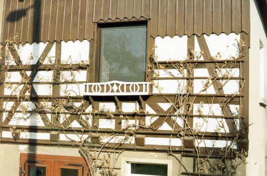 Giebelseite der Stellmacherei in Langenbernsdorf