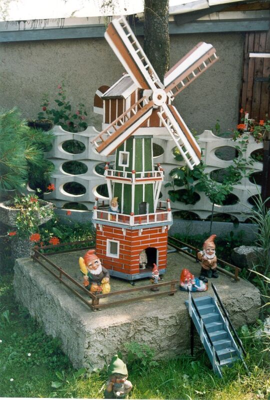 Windmühle in einem Dippoldiswalder Hof