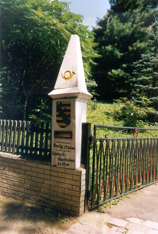 Postsäule in Niederfrohna