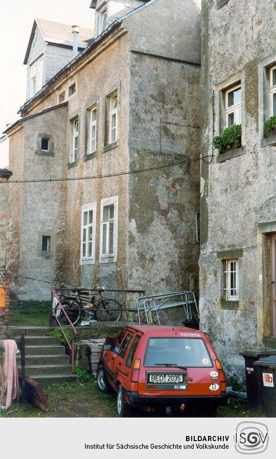 Rückseite des Frauensteiner Rathauses