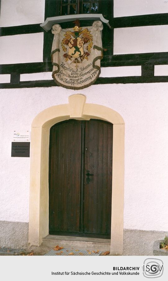 Eingang zum Erzgebirgischen Heimatmuseum in Sayda