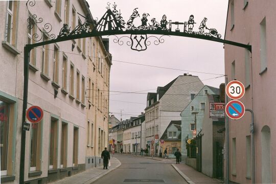 Schwibbogen über einer Straße in Brand-Erbisdorf