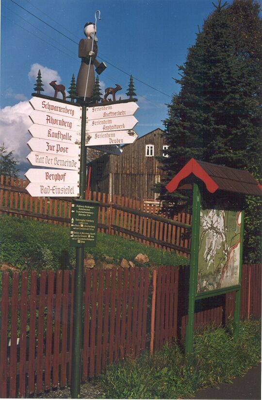 Wegweiser in Deutscheinsiedel