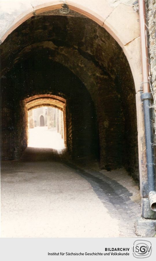 Aufgang zur Burg in Mylau