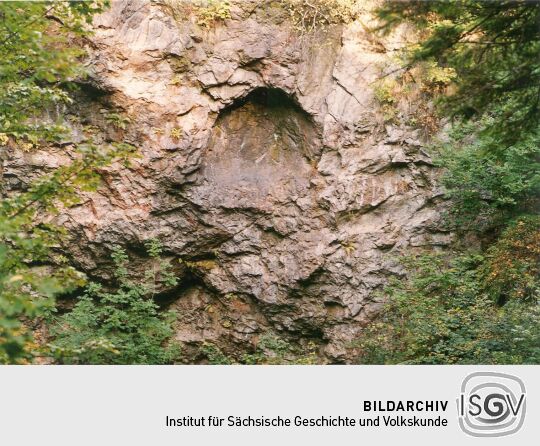 Spuren vom Feuersetzen in der Geyerin Pinge Seiffen