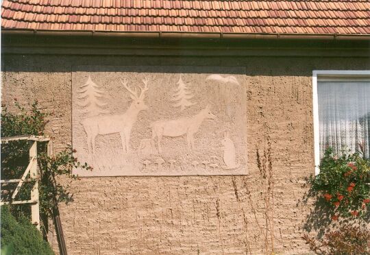 Wandbild an einem Arnsdorfer Wohnhaus