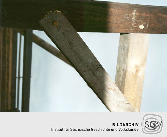 Neue Balken in einer Scheune in Rietschen