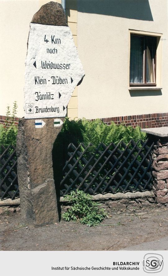 Wegweiser in Kromlau