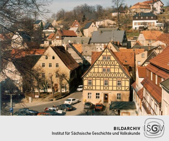 Blick von der Burg in Hohnstein