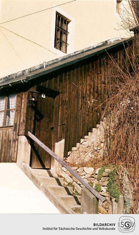 Verbretterter Treppenaufgang in Liebstadt