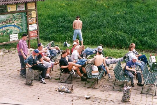 Zu Himmelfahrt an der Schiffsanlegestelle in Rathen