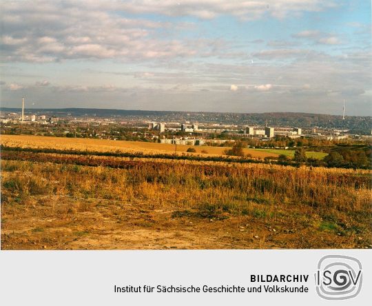 Blick über Dresden von Sobrigau aus