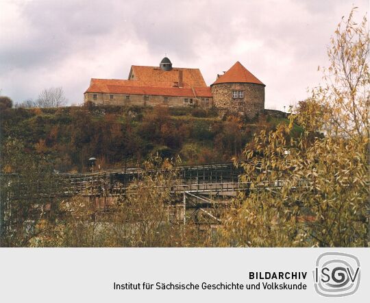 Blick zur Burg in Dohna