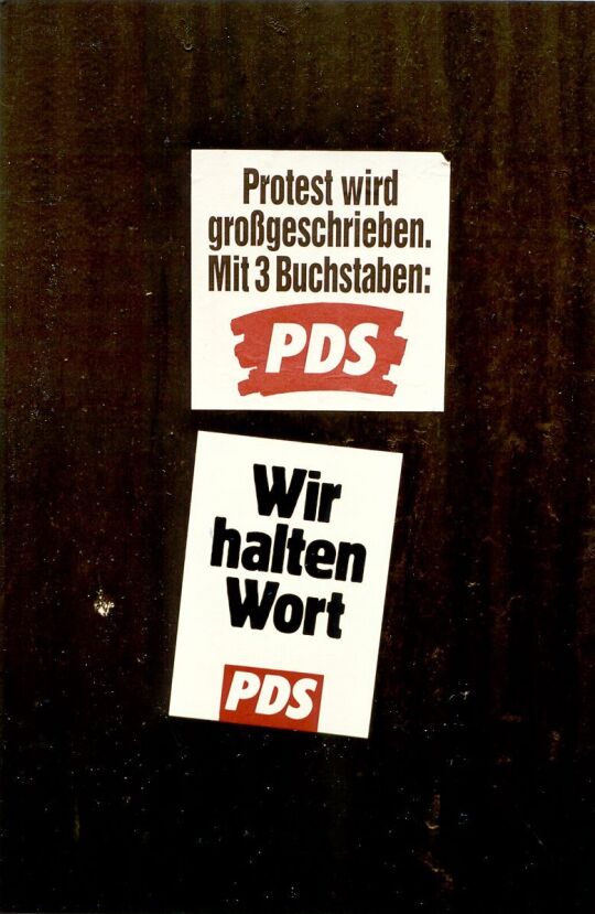 Wahlwerbung der PDS in Dohna