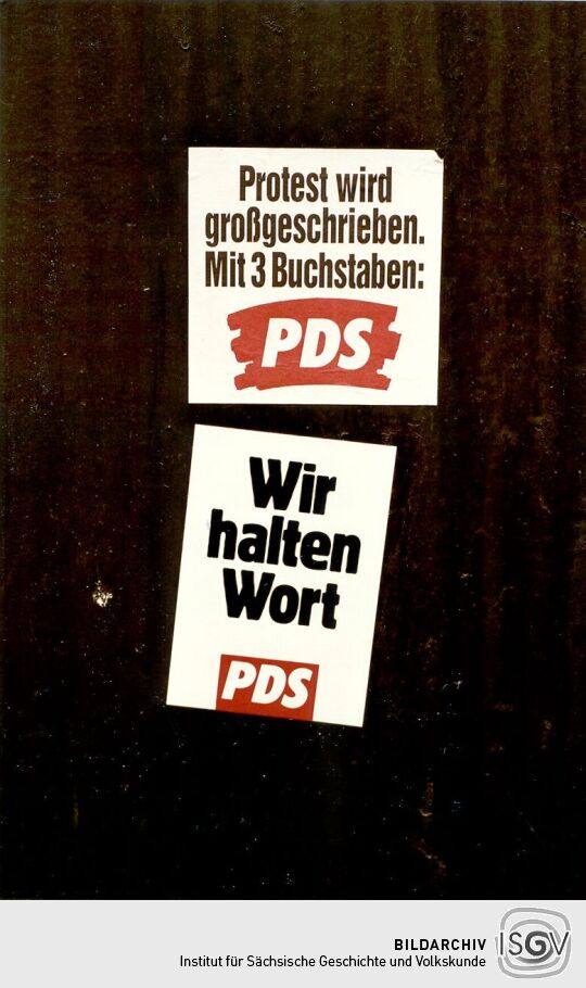 Wahlwerbung der PDS in Dohna