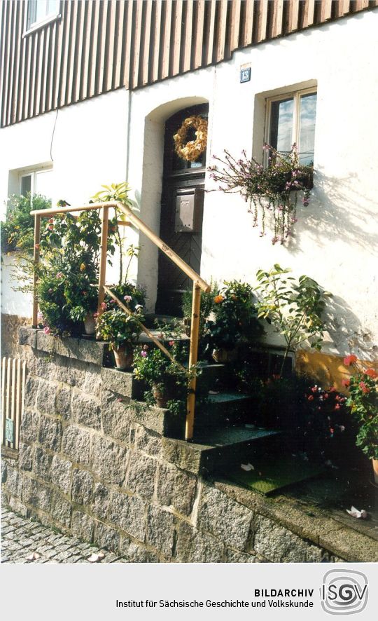 Treppenaufgang zu einem Wohnhaus in Saupsdorf