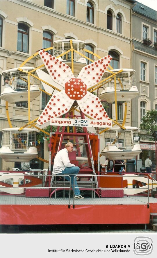 Riesenrad auf dem Herbstfest in Sebnitz