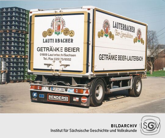 Fahrzeugreklame "Lauterbacher/ Bier-Spezialitäten/ Getränke Beier-Lauterbach" in Lauterbach