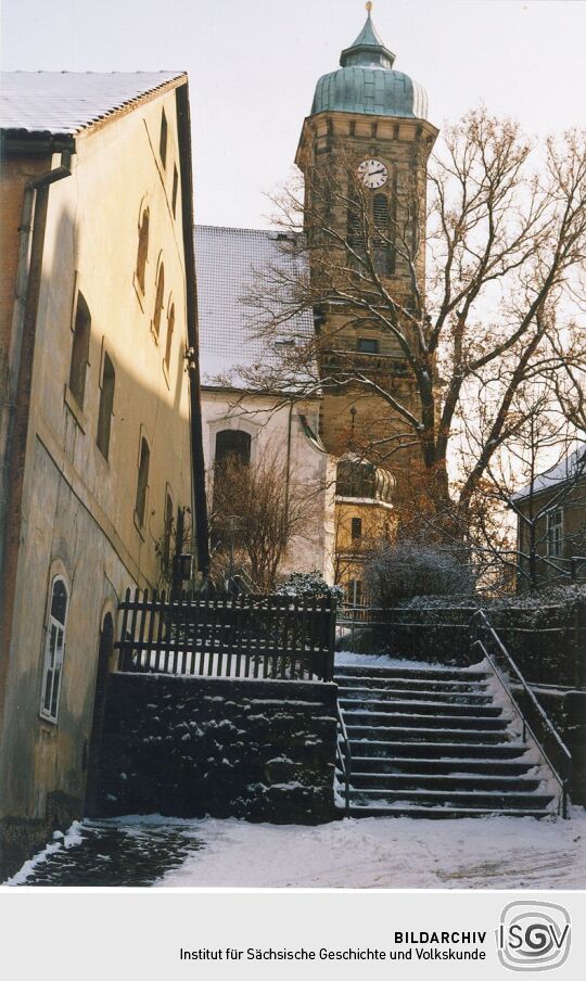 Blick zur Kirche von Stolpen