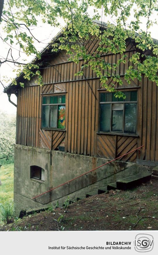 Giebelseite der ehemaligen Gaststätte auf dem Borsberg