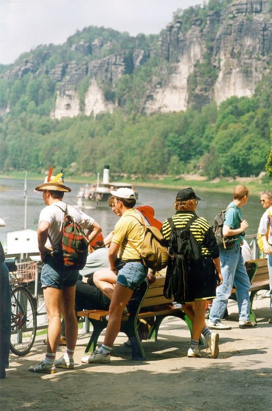 Anlegstelle an der Elbe in Rathen