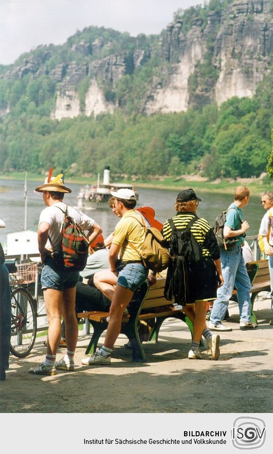 Anlegstelle an der Elbe in Rathen