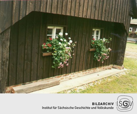 Schrotholzhaus im Freilandmuseum in Rietschen