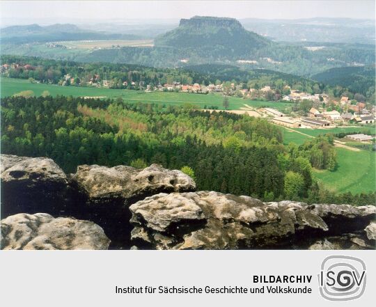 Blick vom Gohrisch auf den Königstein