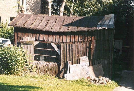 Holzschuppen in einem Meuselwitzer Garten