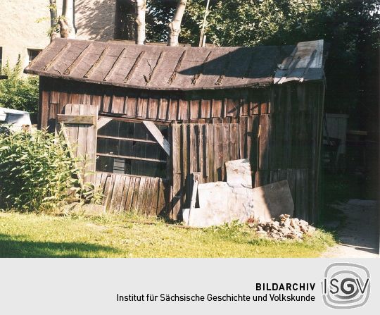 Holzschuppen in einem Meuselwitzer Garten