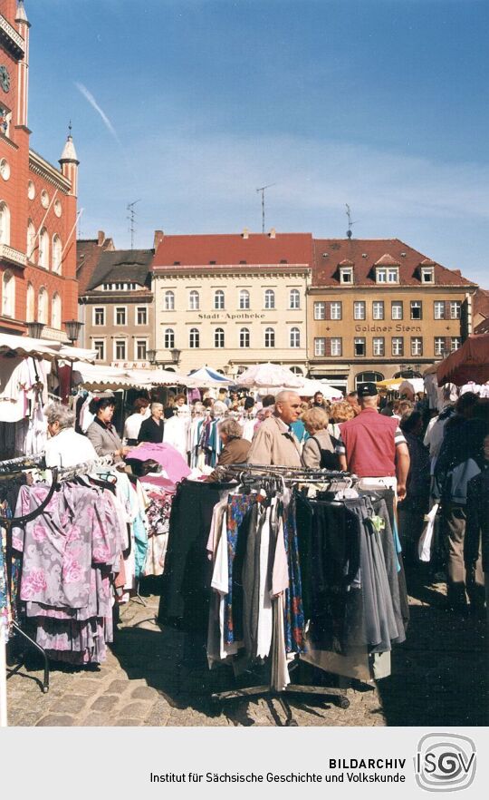 Auf dem Wochenmarkt in Kamenz