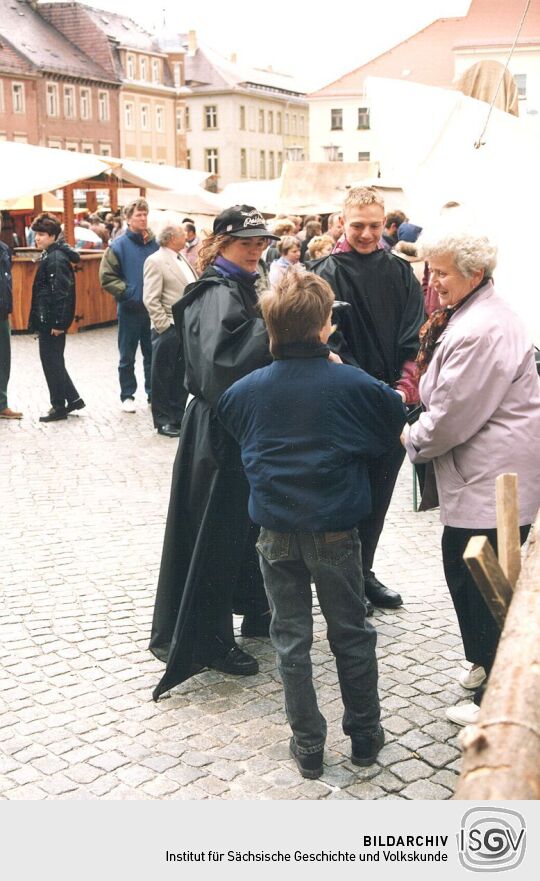 Personen auf dem Winzerfest in Kamenz