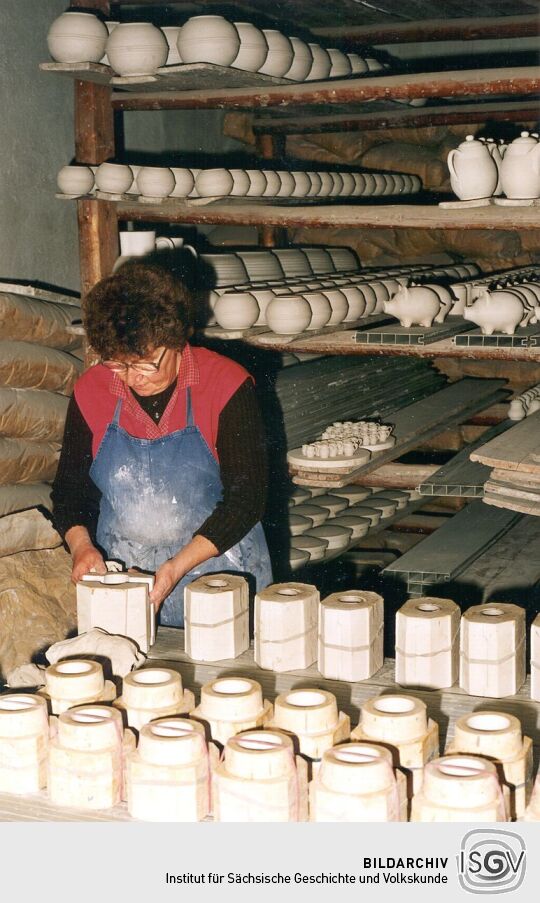 In der Töpferei Frommhold in Königsbrück