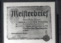 Bild: Meisterbrief in der Pfefferküchlerei Handrick in Pulsnitz