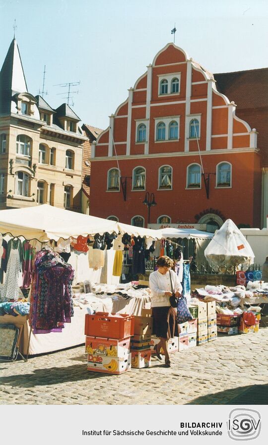 Auf dem Wochenmarkt in Pulsnitz