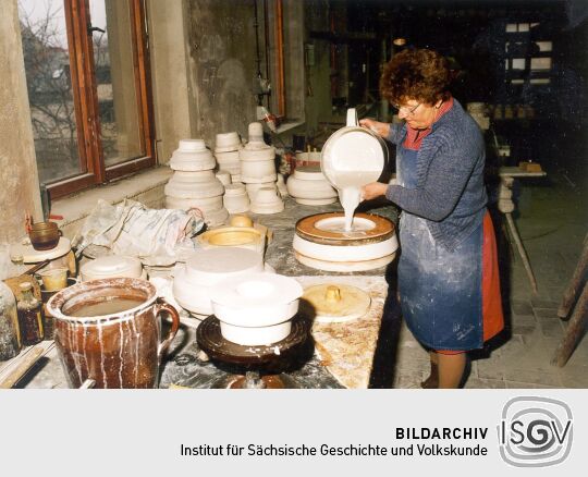 In der Töpferei Frommhold in Königsbrück