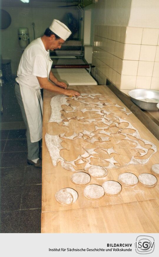 In der Pfefferküchlerei Max Schäfer in Pulsnitz