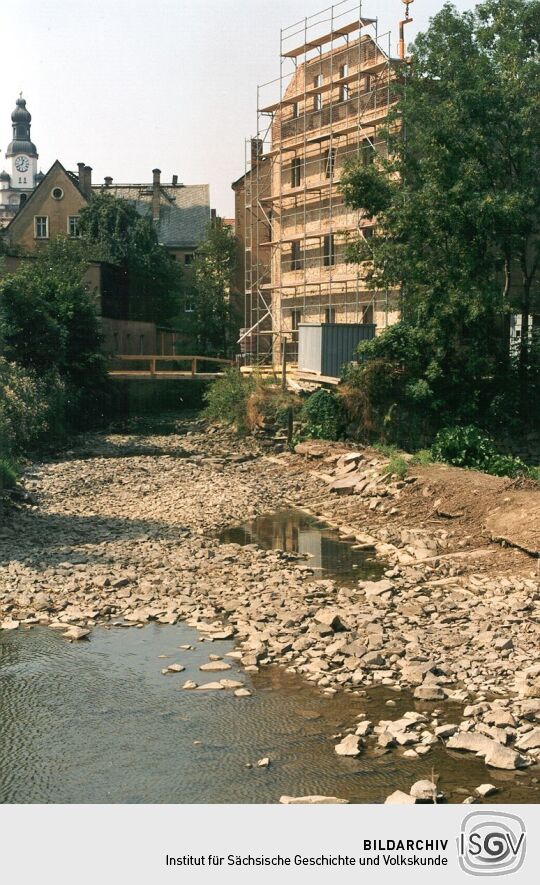 Renovierung von Häusern an der Freiberger Mulde in Döbeln