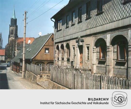 Ortsansicht von Neugersdorf mit Blick auf die Kirche