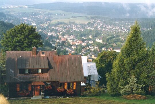 Blick vom Aschberg auf Klingenthal