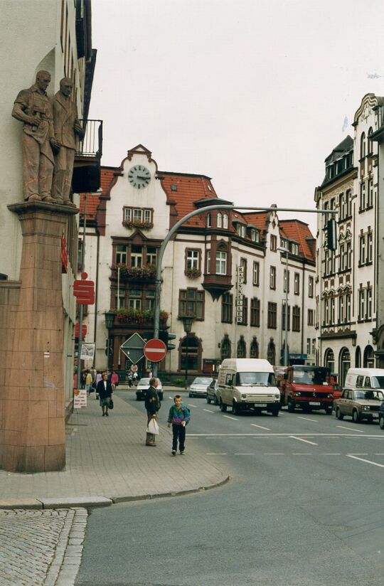 Blick in die Gothestraße in Aue