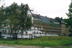 Bild: Renovierung der Bergarbeiterhäuser an der Johanngeorgenstädter Poststraße