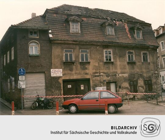 Meißen Poststraße/ Obergasse - das Haus an der Uferstraße