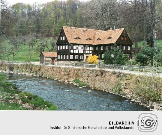 Umgebindehaus an der Mandau in Großschönau