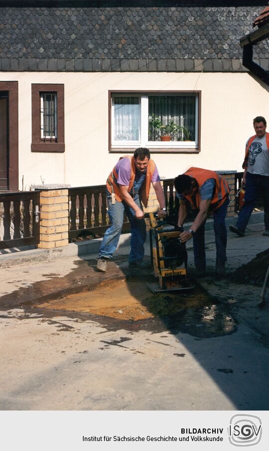 Reparatur der Abwasserleitung in Neugersdorf