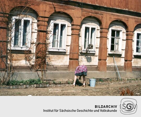 Umgebindehaus mit Blockstube in Seifhennersdorf