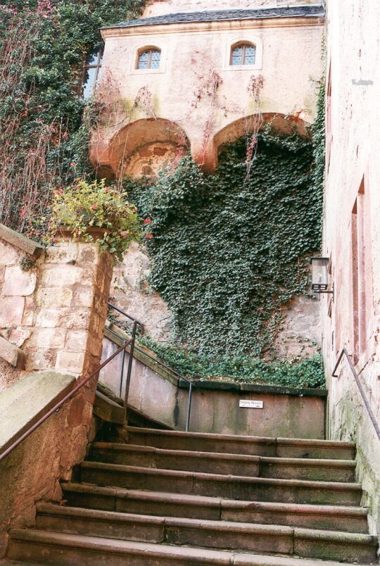 Aufgang zum Museum in der Burg Kriebstein