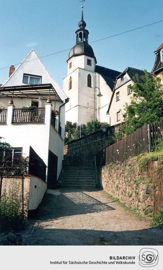 Blick zur Kirche in Colditz