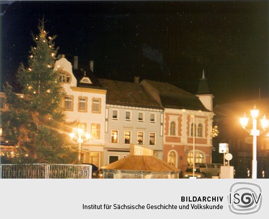 Lichterbaum auf dem Marktplatz in Radeburg